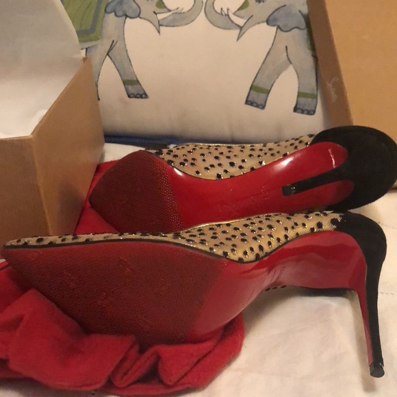 Christian Louboutin black and natural heels - Picture 5 of 8